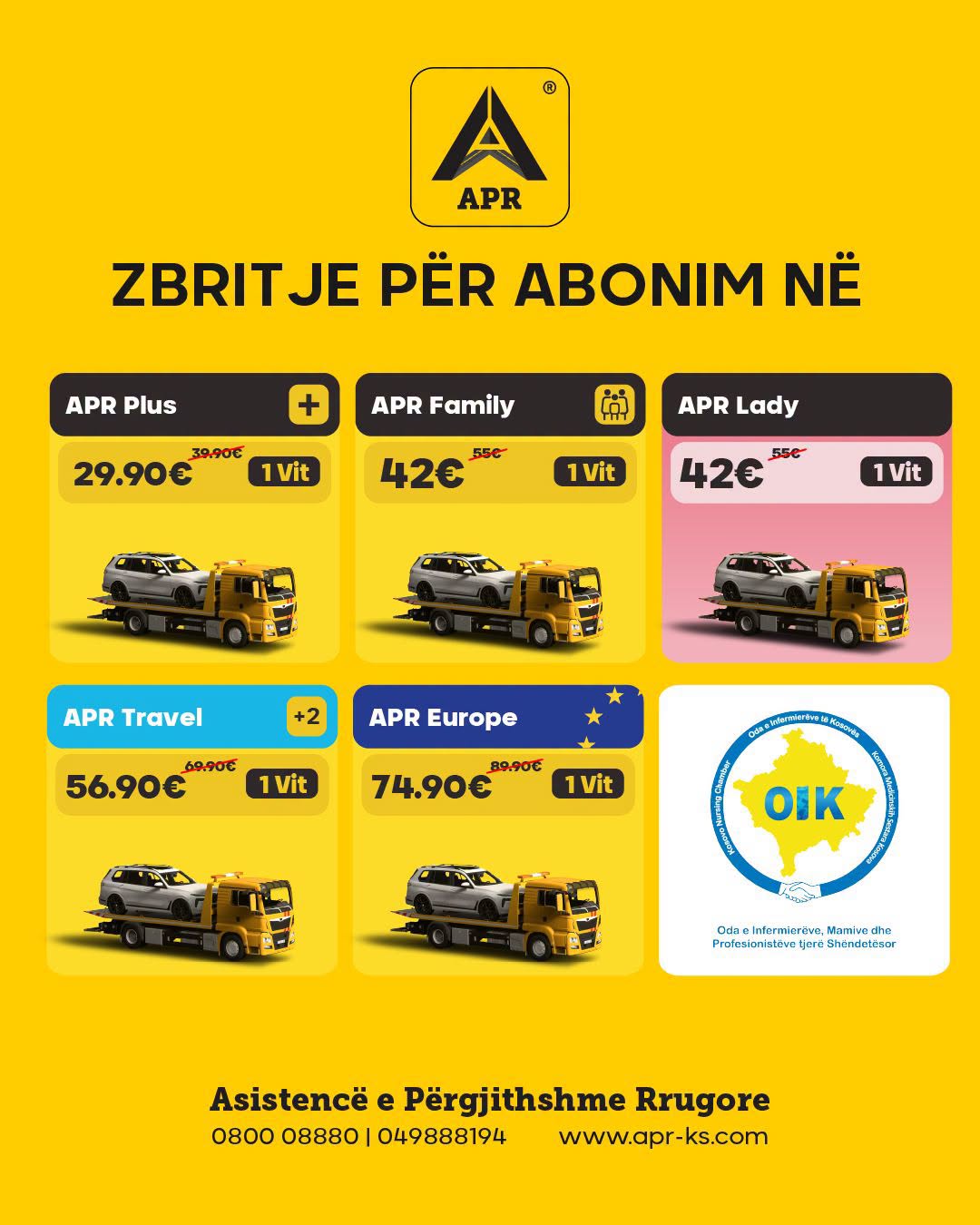 APR - oferta për anëtarët e OIK-ut